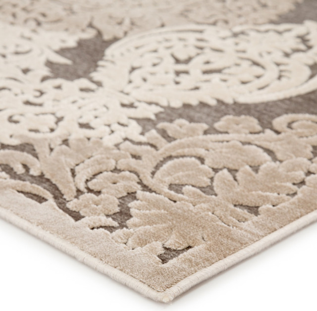 Jaipur Living Wistful Damask Brown Beige Area Rug Contemporary Area Rugs By Jaipur Living