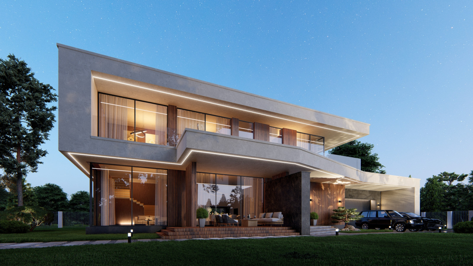 Современный загородный дом с СПА комплексом