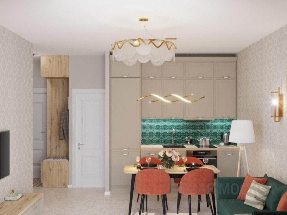 Дизайн-проект однокомнатной квартиры 40 кв.м в ЖК «Поколение»