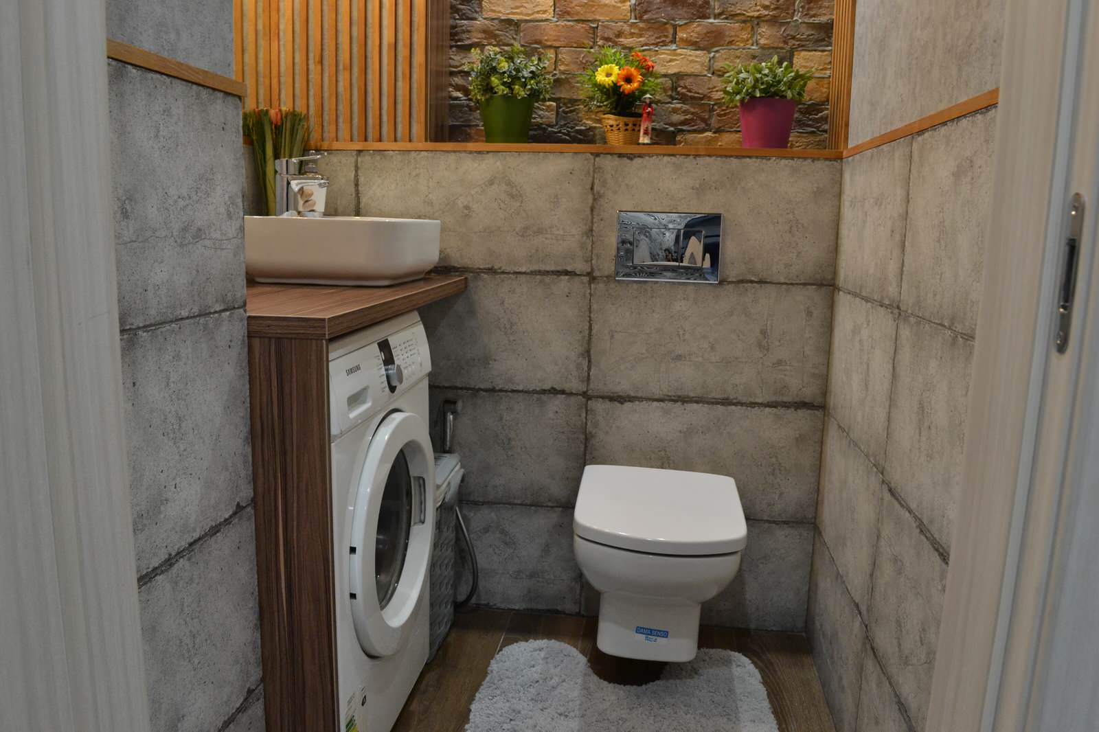 Санузел в стиле ЛОФТ