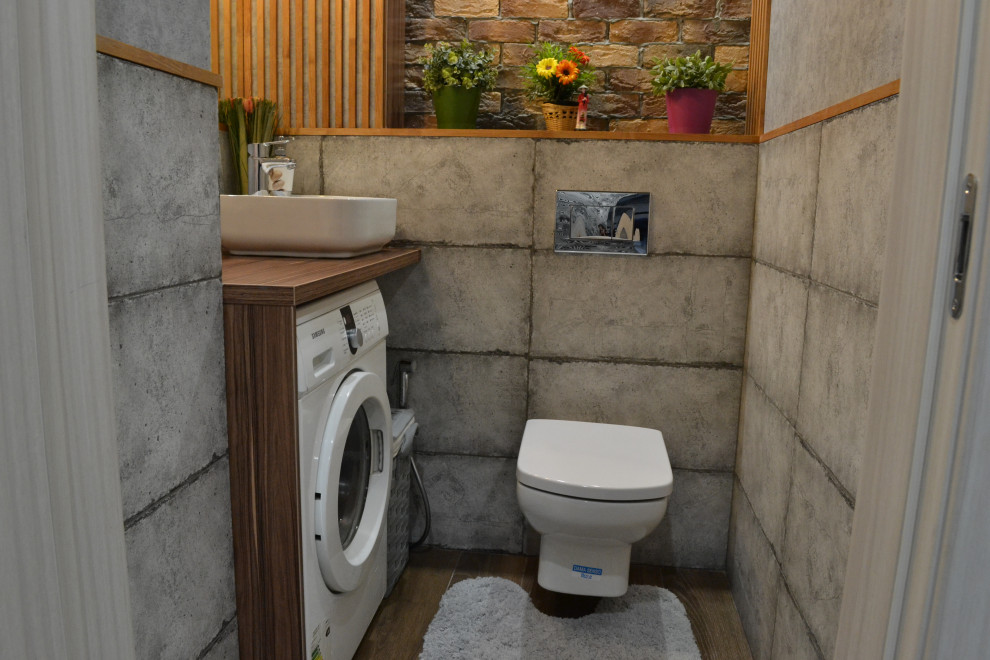 Санузел в стиле ЛОФТ