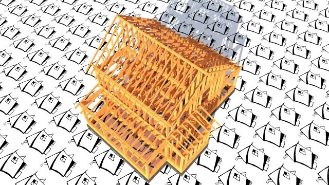 Каркасный индивидуальный дом на бетонном ленточном фундаменте [016.14]