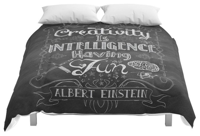 Society6 Creativity Is Intelligence Having Fun Comforter