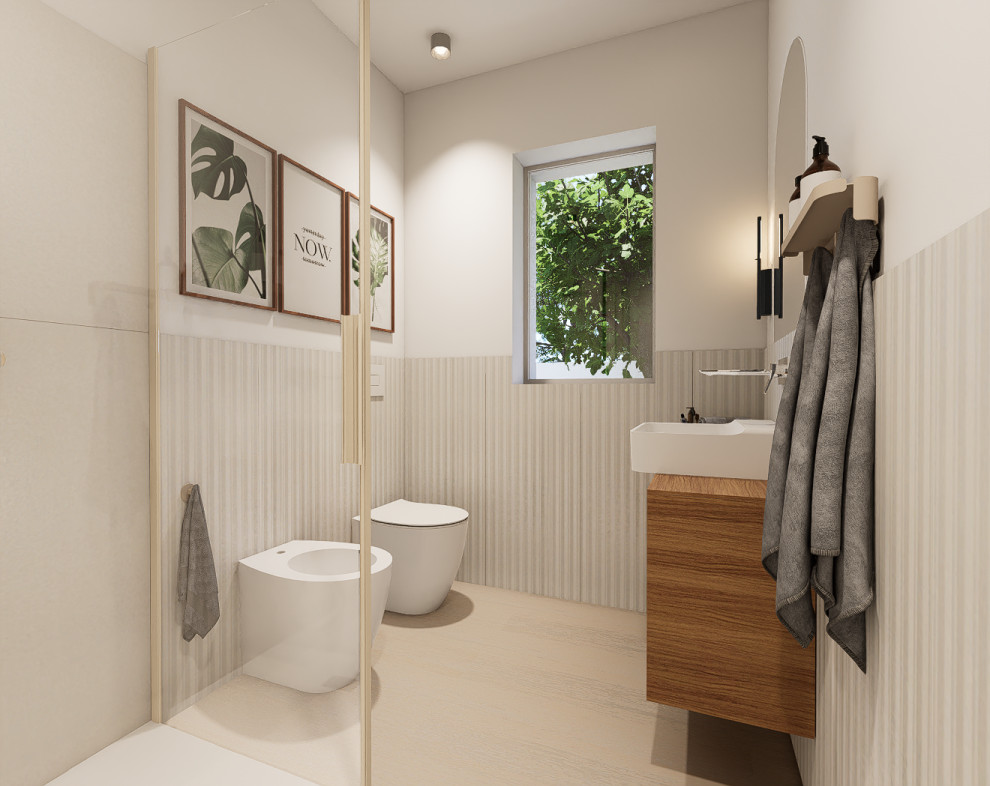 PROGETTO CON RENDER DI CASA IN LEGNO XLAM ECOSOSTENIBILE BIOCLIMATICA A MODICA