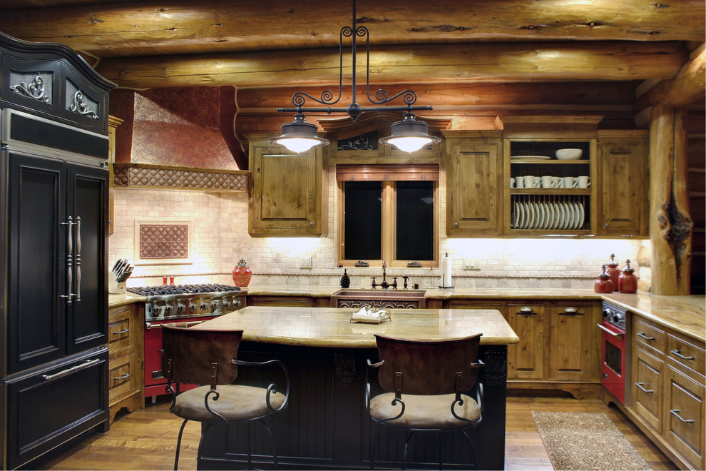 Inspiration for a rustic kitchen remodel in Seattle