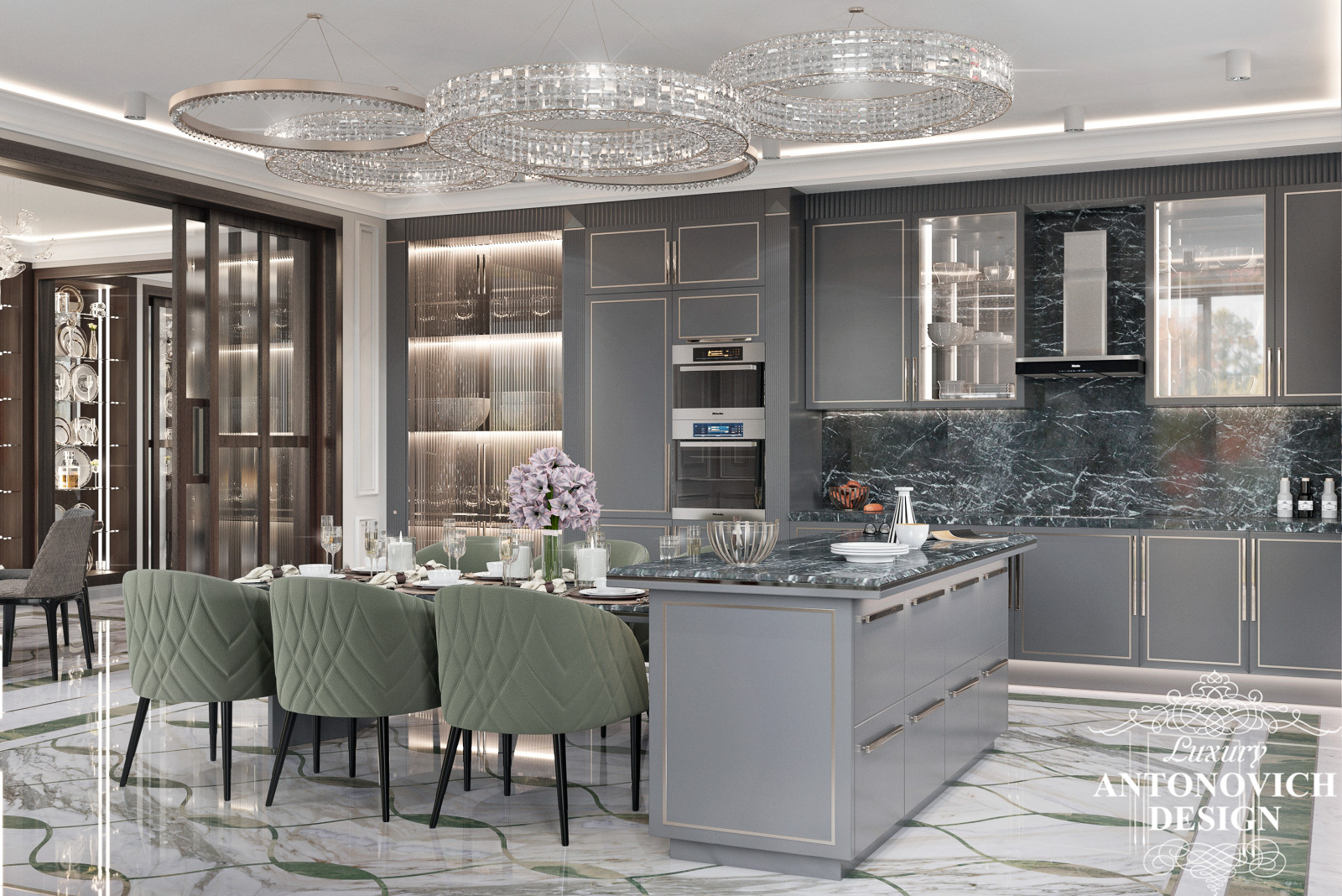 Дизайн-проект элитного холла в проекте дома