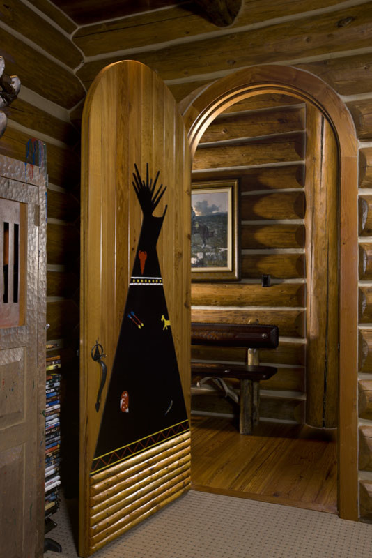Hallway - rustic hallway idea