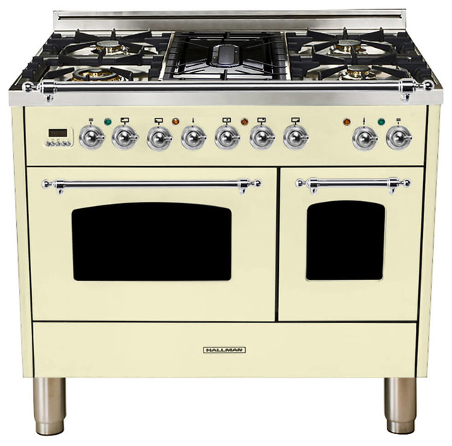 Double Oven Dual Fuel Italian Range, 40 - Contemporary - Gas Ranges And ...