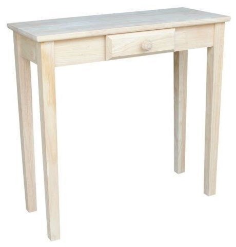 Unfinished Wood Writing Desk Laptop Tablet Sofa Table Entryway Bedroom