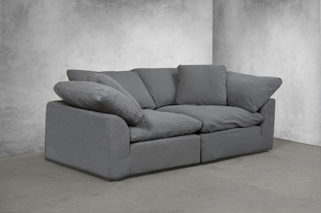 Sunset Trading Cloud Puff 3 Piece Slipcovered Modular Sectional Sofa -  Performa - Living Room - Manchester - by Sunset Trading | Houzz UK