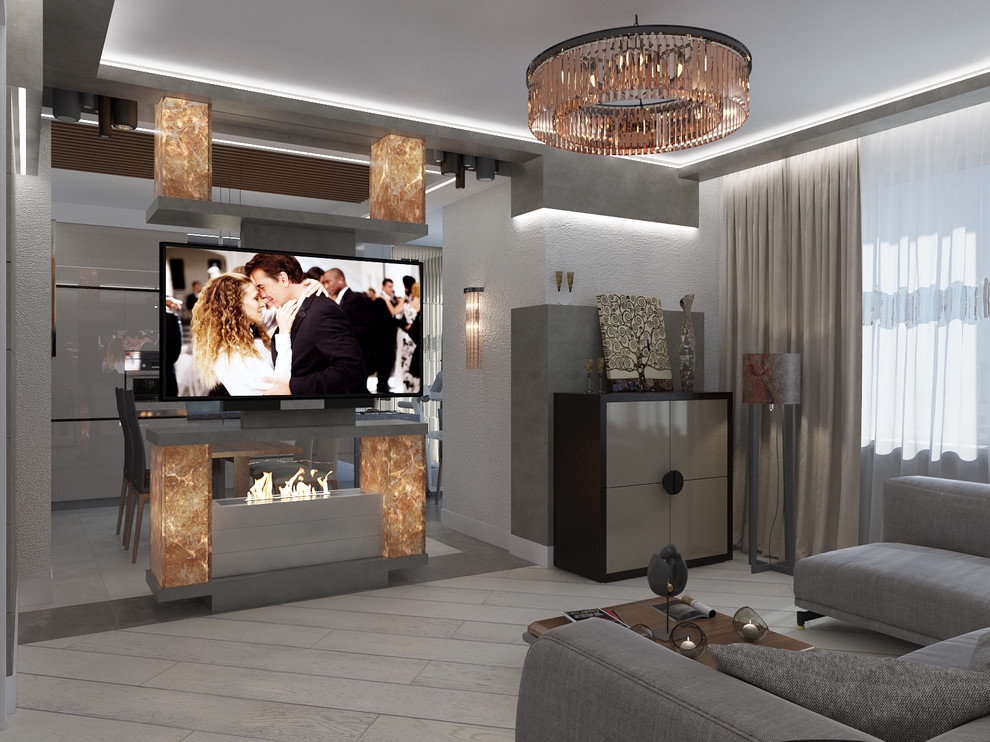 Квартира в смешанном стиле Лофт&АртДеко