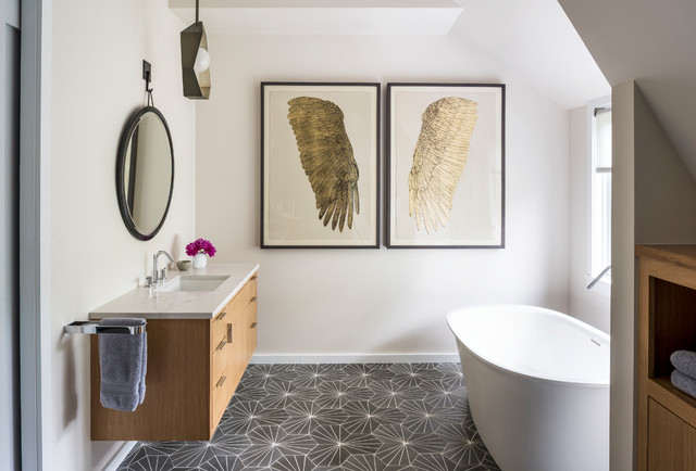 Master bath modern-badezimmer
