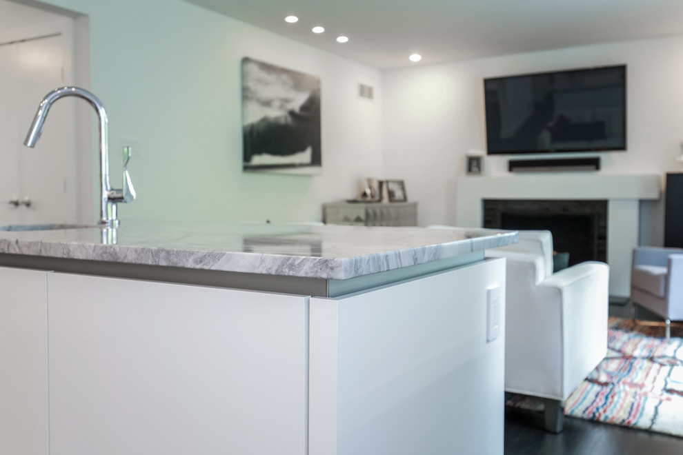 Open kitchen leading to family room