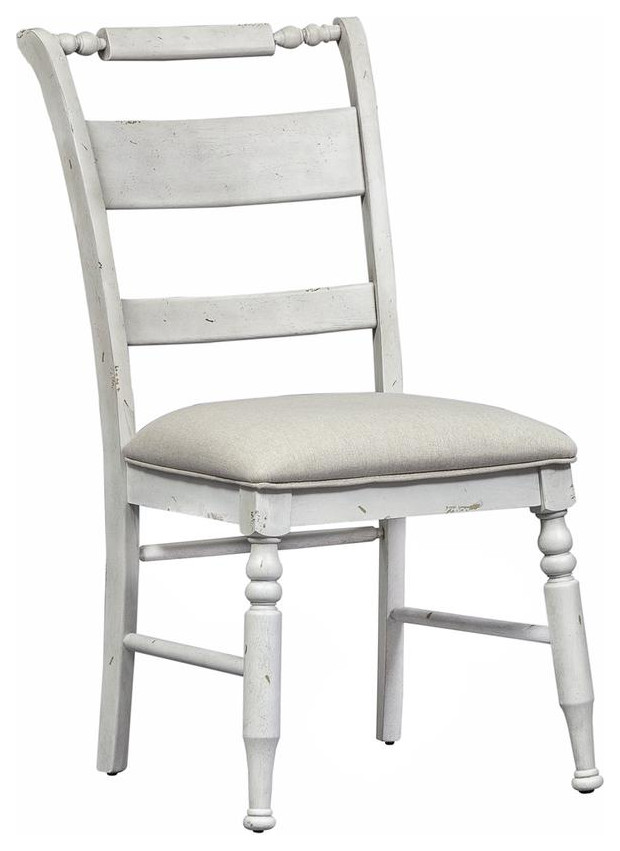 Slat Back Side Chair (RTA), White