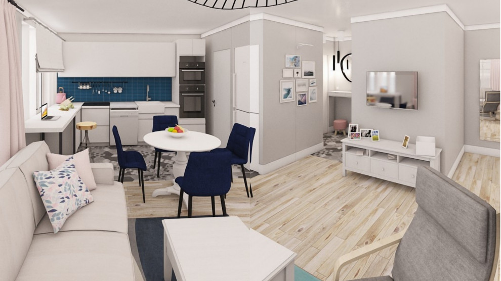 Il progetto di appartamento per una giovane famiglia