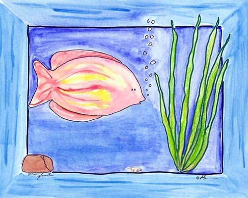 One Fish, Ready To Hang Canvas Kid's Wall Decor, 11 X 14