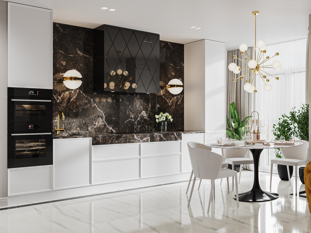 Яркий неоклассический интерьер