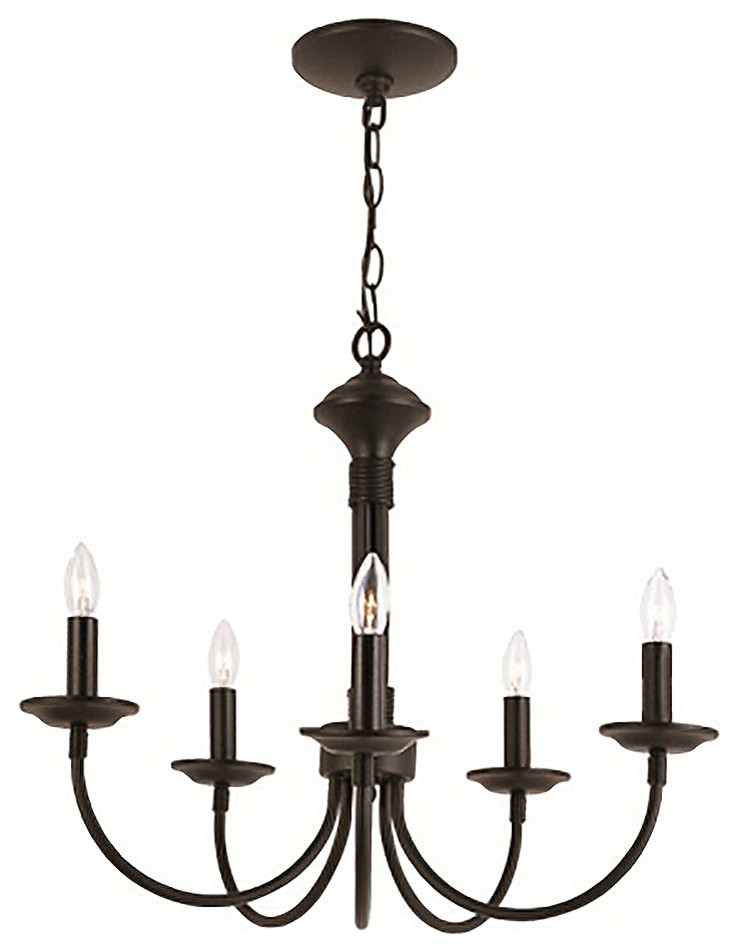 Trans Globe  Lighting, Candle 19" Chandelier, Black