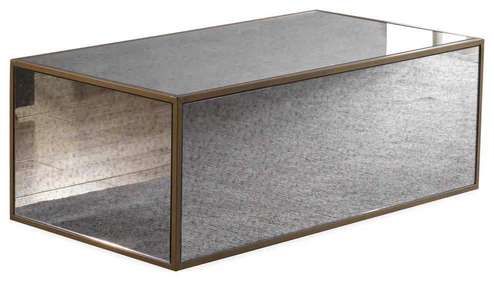 Lana Mirrored Coffee Table Antique Mirror Contemporary Tables By First Of A Kind Usa Inc Houzz Lana Mirrored Coffee Table Antique, Mirrored Cube Coffee Table