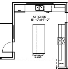 Where to place the prep sink in island? - 