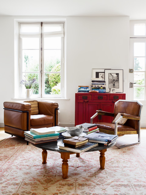 Normandy House lantlig-vardagsrum