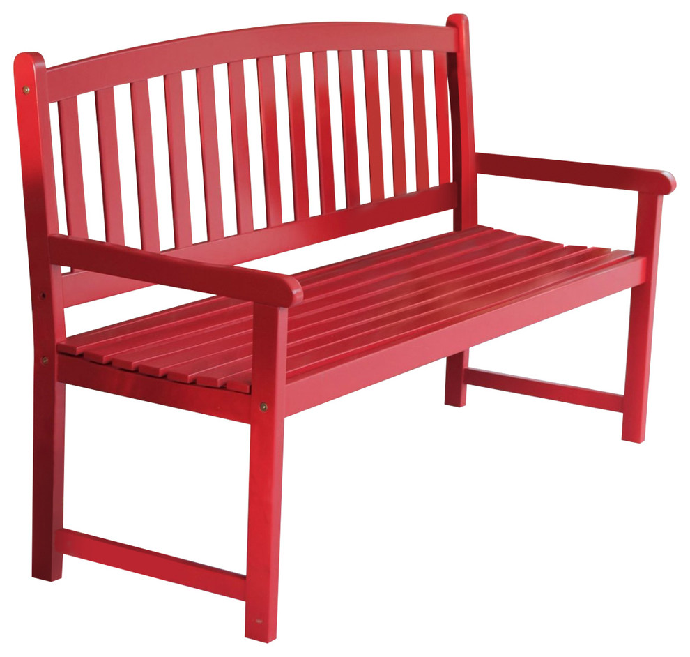 Lola Outdoor Light Mint Finished Acacia Wood Bench