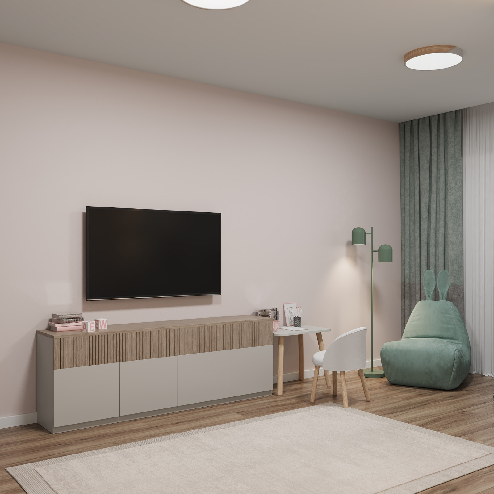 Дизайн-проект 3х комнатной квартиры в ЖК ОЗОН, площадью 98 м2