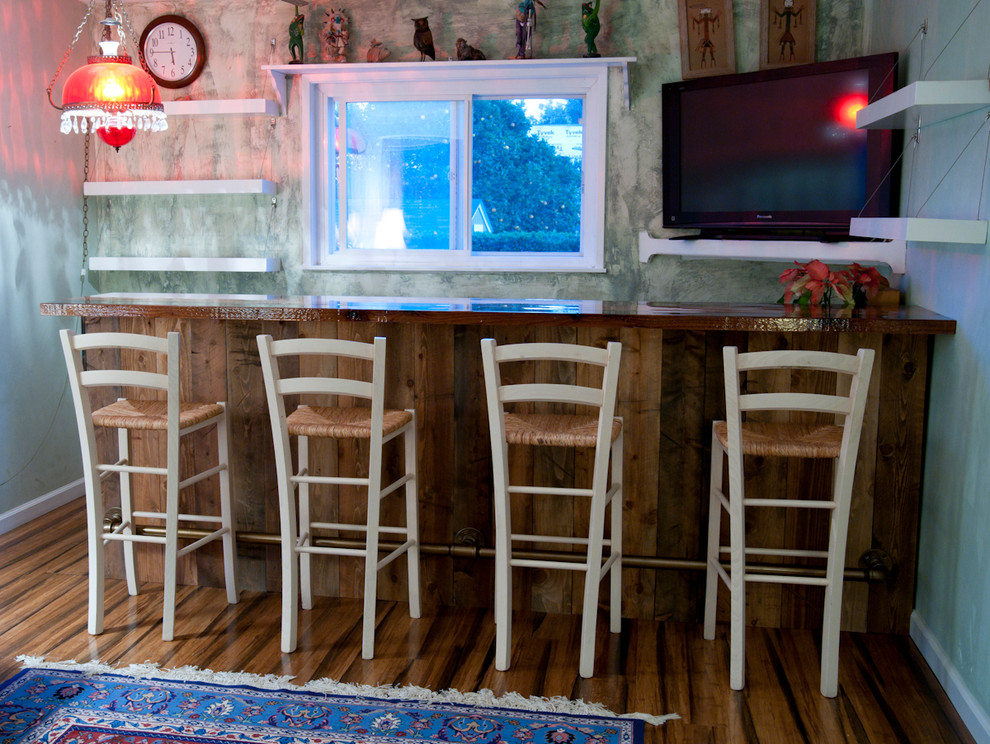 Photo of a country home bar in Santa Barbara.