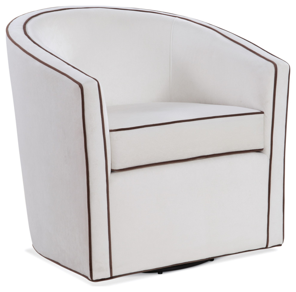 Keely Swivel Chair, Cream
