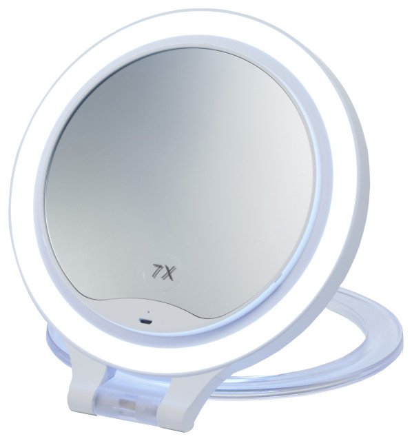 Table Multifunction Makeup LED Mirror, 7X Magnification Makeup Mirror