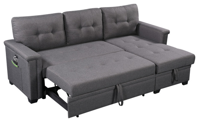 Nathan Reversible Sleeper Sectional, Easy To Assemble Sectional Sofa