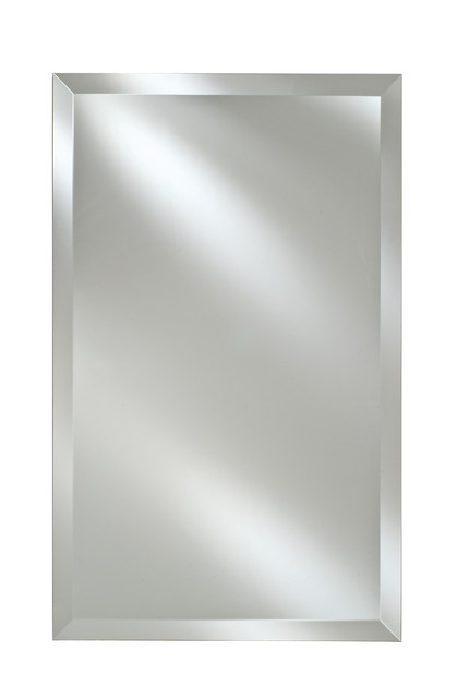 Afina Basix 16"x22" Single Door Medicine Cabinets, Frameless Bevel Edge