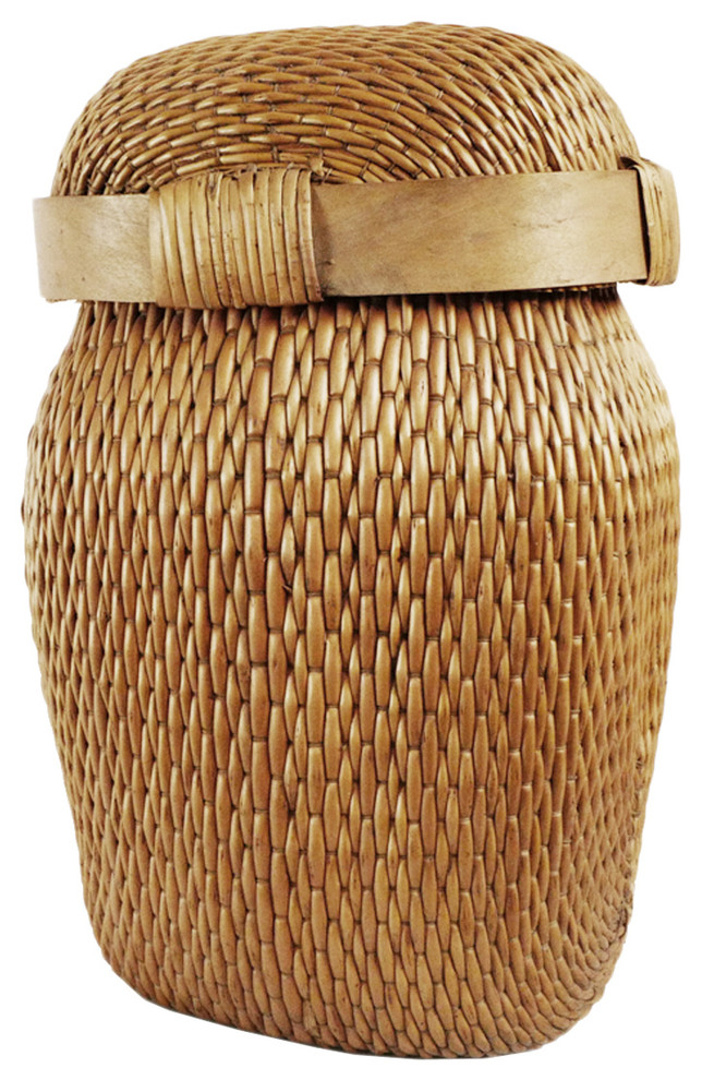 Consigned Willow Fish Basket Tropical Baskets by Design Mix
