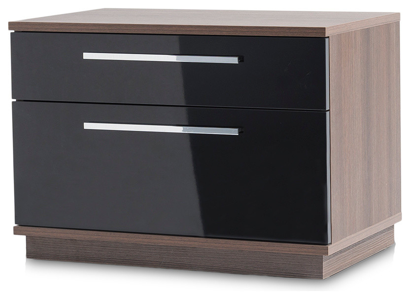 Napoli 2 Drawer Nightstand Contemporary Nightstands And Bedside Tables By Oak Idea Corporation