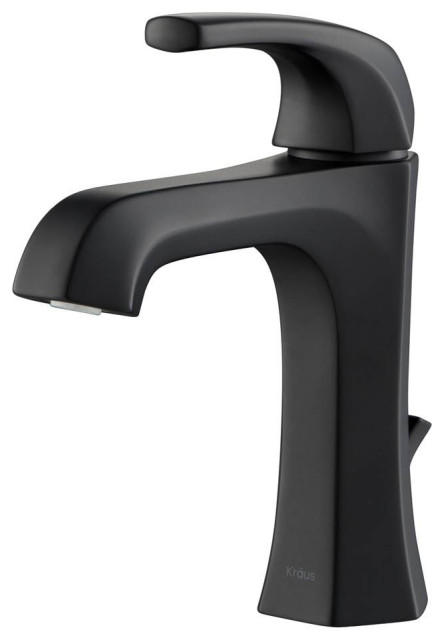 6.88 in. Single Handle Lavatory Faucet in Matte Black