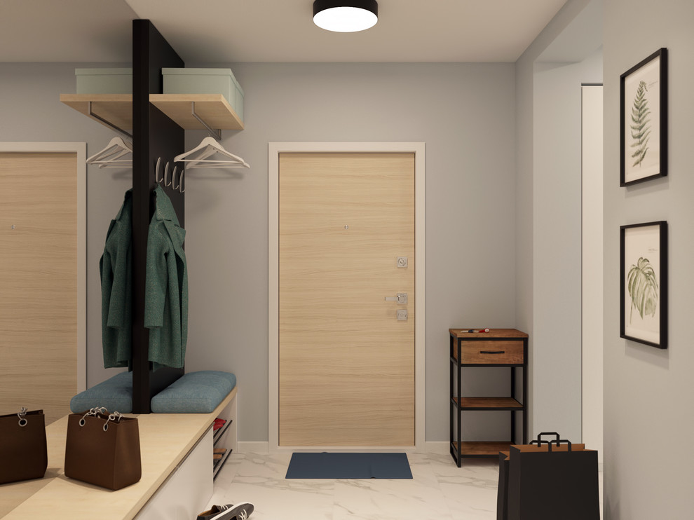 Светлая кварира с черными акцентами