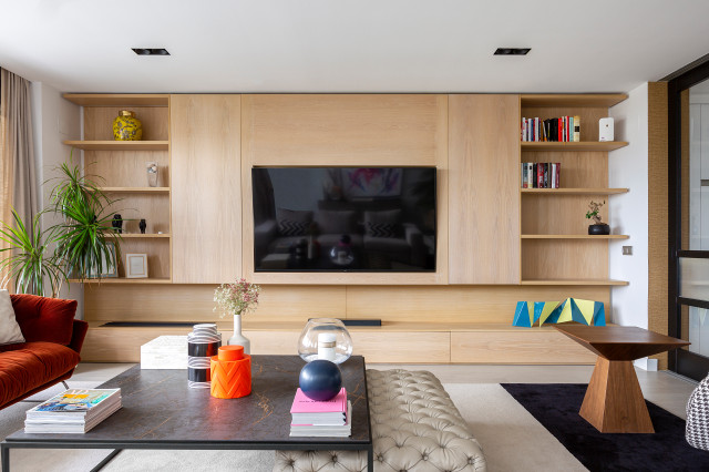 DISE&Ntilde;O INTEGRAL CASA BOADILLA DEL MONTE modern-living-room