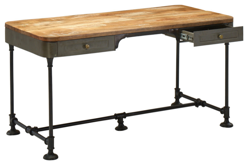 Unique Industrial Home Office Desk Writing Table With Pipe Fittings