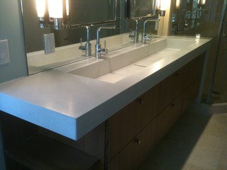 Concrete Trough Sink - Contemporary - Bathroom - Wilmington - by ...