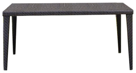 Pelican Reef Atlantis Patio Small Rectangular Dining Table Brown