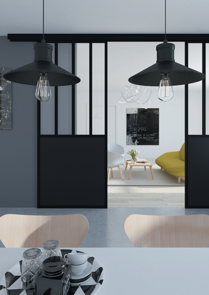 Inspiration pour un salon urbain.