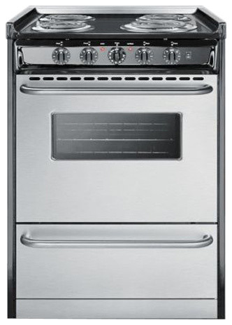 Summit 24 Slide In Electric Range With Coil Cooktop