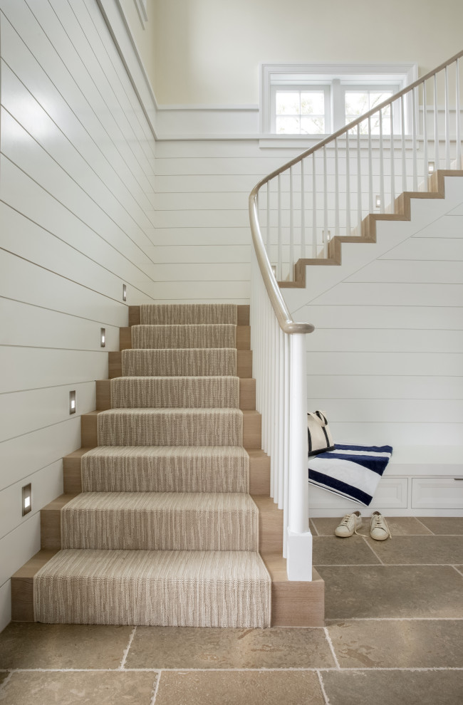 Inspiration for a beach style staircase in Boston.