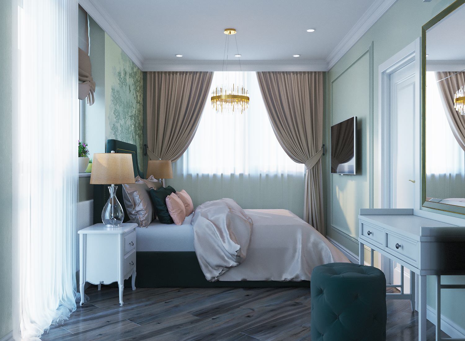 Дизайн проект 2х-комнатной квартиры в современной классике