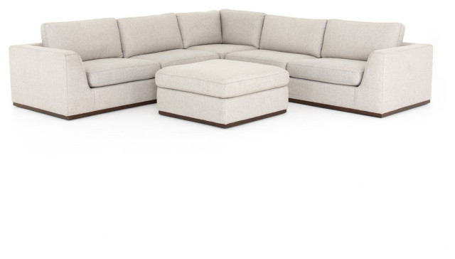 Colt 3-Piece Sectional With Ottoman,Aldred Silver