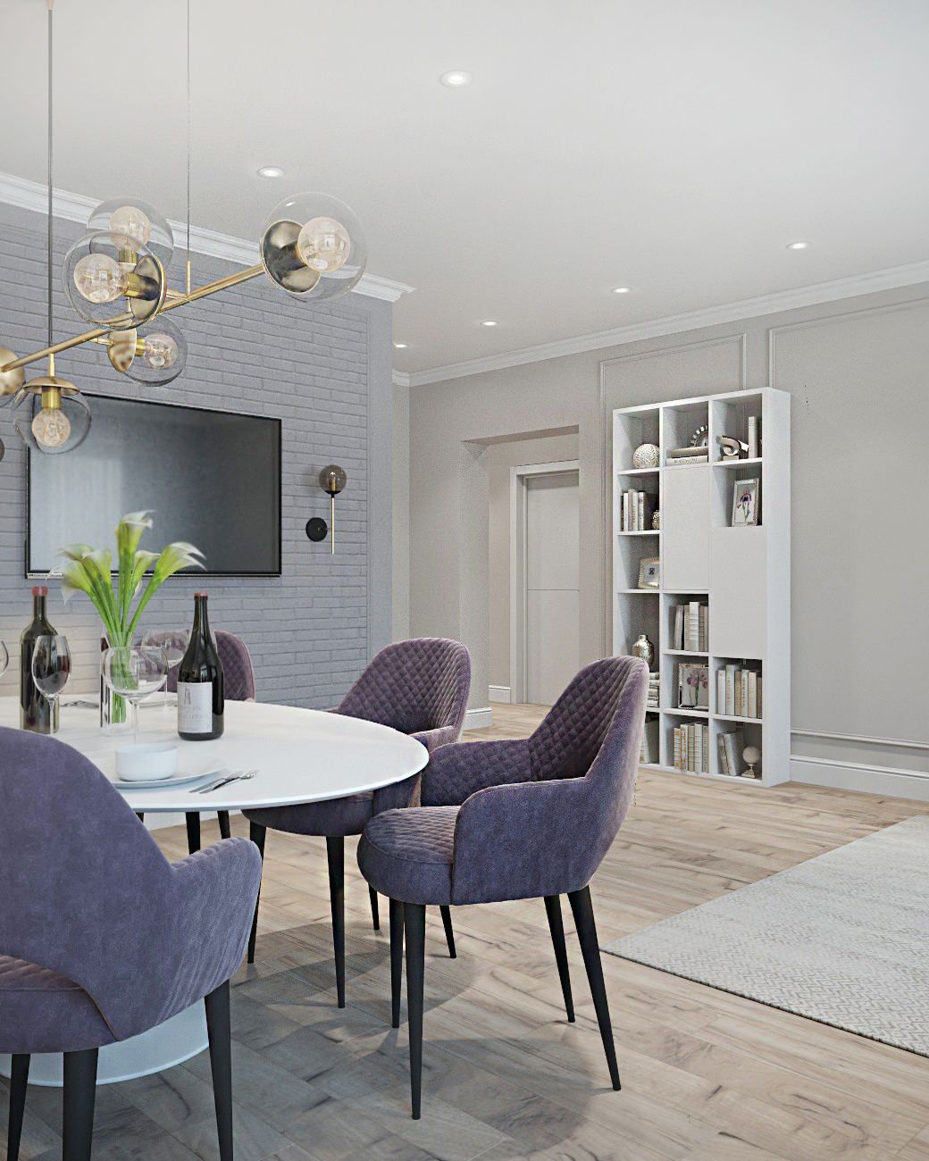 Дизайн проект 4-х комнатной квартиры в ЖК Планета