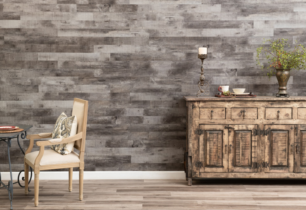 EZ Wall Peel and Press Driftwood Wall Planks Rustic Wall Panels