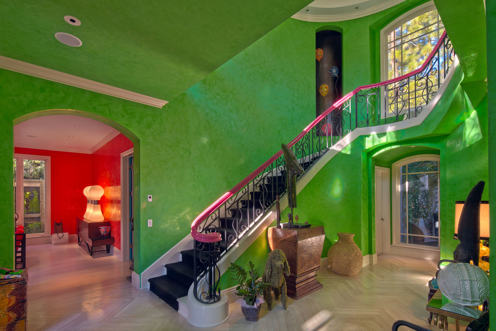 Eclectic staircase in Los Angeles.
