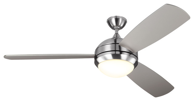 Monte Carlo Fans 58 Discus Trio Max Ceiling Fan Brushed Steel
