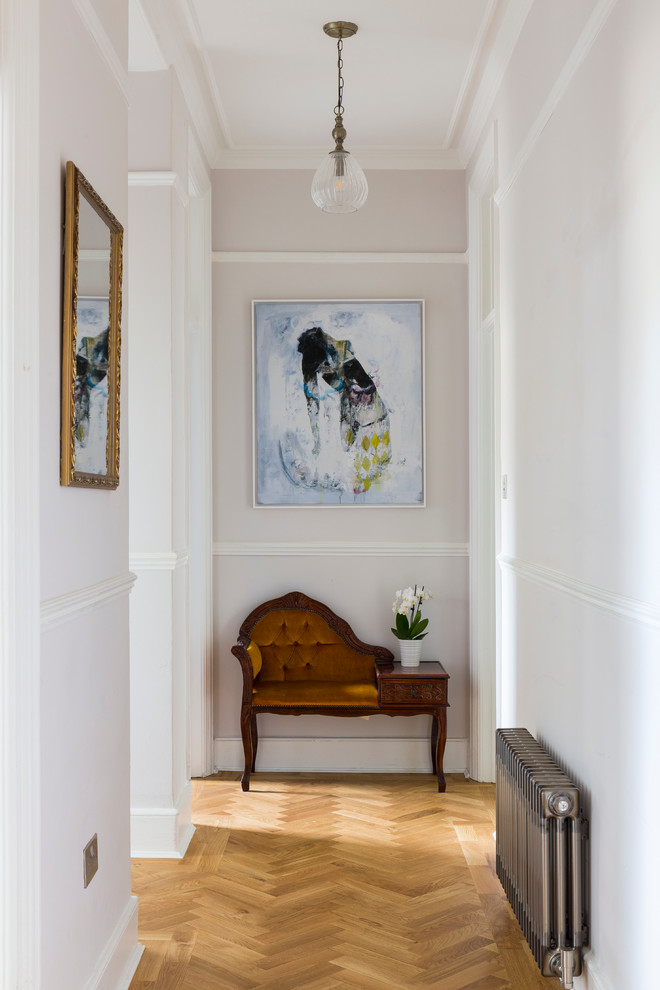 This is an example of a transitional hallway in London.